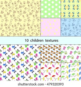 set of baby backgrounds textures