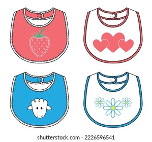 Set Babybibs mit unterschiedlichen Ausdrucken