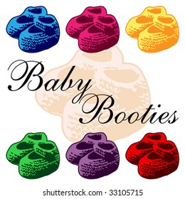 a set of baby booties