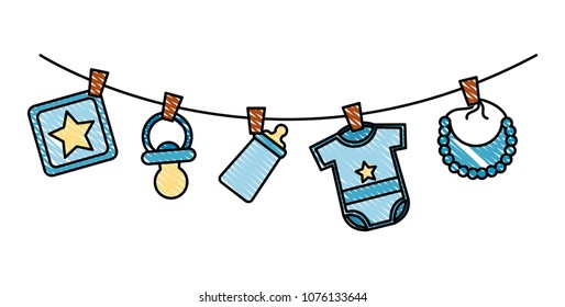 set baby boy accessories hanging icon