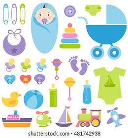 set of baby boy elements