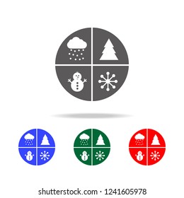 set baby Christmas stickers icon. Elements of Christmas holidays in multi colored icons. Premium quality graphic design icon. Simple icon for websites, web design, mobile app
