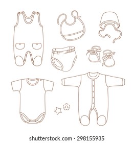 Set of baby clothes