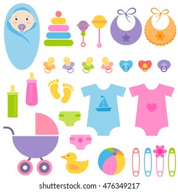 set of baby elements