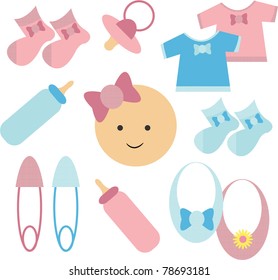 set of baby elements