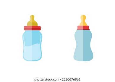 Conjunto de la botella de alimentación del bebé Ilustración vectorial Clip Arte Colección