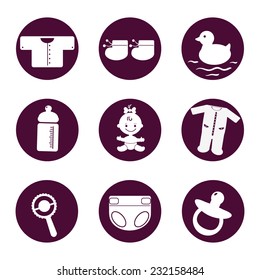 Set of baby icons