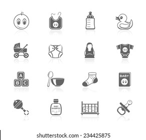 Set of baby icons