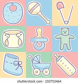 Set of Baby Items