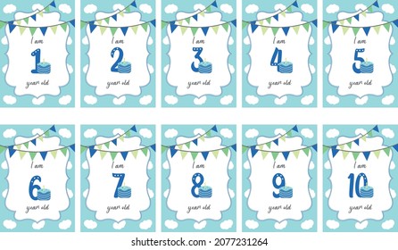 Set. Baby milestone card, let the adventure begin. 