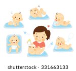 set baby with mother