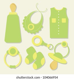 set of baby objects