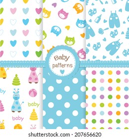 Set of baby seamless  patterns
