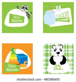 Set of Baby shower graphic designs, Vector illustration