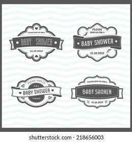 Set Of Baby Shower Invitation