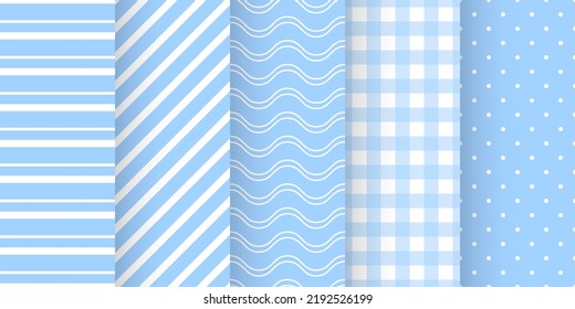 Set Babydusche nahtlose Muster in Pastellfarben. Hintergrundvorlagen für Einladungen von Babys. Schrapbuchmuster
