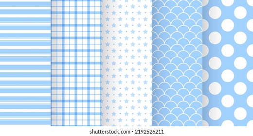 Set of baby shower seamless pattern in pastel color. baby party invitation background templates. scrapbook pattern