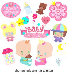 Set of Baby Shower for your wonderul design!