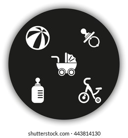 Set of Baby Stuff Icons.