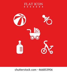 Set of Baby Stuff Icons.
