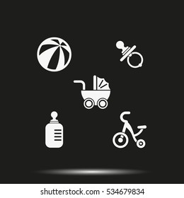 Set of Baby Stuff Icons.