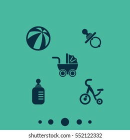 Set of Baby Stuff Icons.