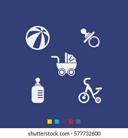 Set of Baby Stuff Icons.