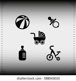 Set of Baby Stuff Icons.