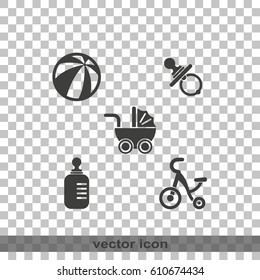 Set of Baby Stuff Icons.