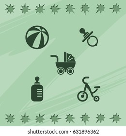 Set of Baby Stuff Icons.