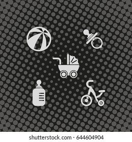 Set of Baby Stuff Icons.