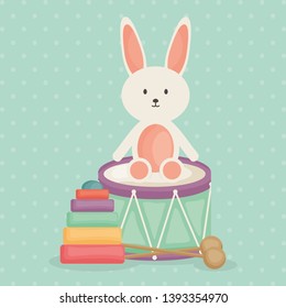 set of baby toys entertainemt icons