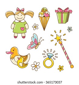 Set of baby toys for girl