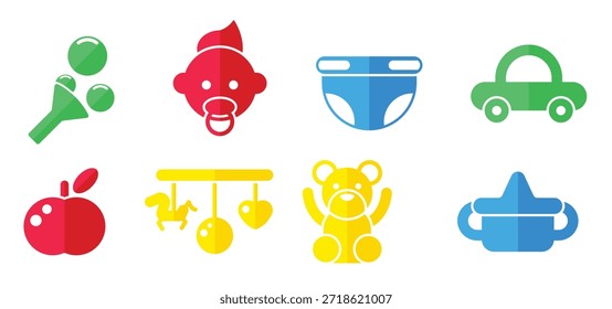 conjunto de ilustração do vetor do bebê