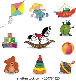 Set of baby's toys 2.Vector illustration