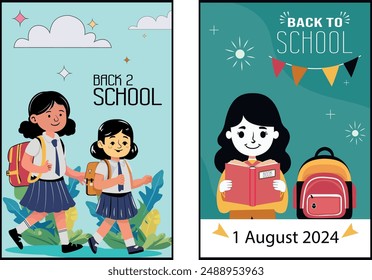 Set of Back 2 School season Template