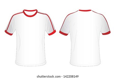 Set of Back and Front male shirts, Vector