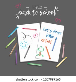set of back to school stationary collection