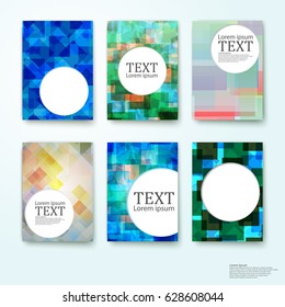 Set background abstract shades squares