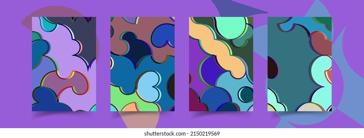 conjunto de fondo con formas abstractas.