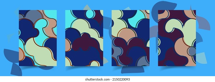 conjunto de fondo con formas abstractas.