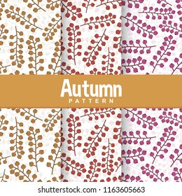a set background of autumn fall branch with fruit seamless pattern wallpaper illustration collection