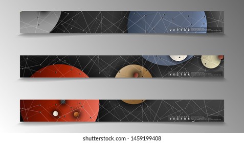 Set Background banner abstract circle pattern. concepts for web banner templates for brochures, etc.