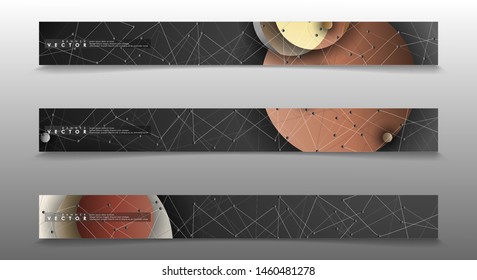 Set Background banner abstract circle pattern. concepts for web banner templates for brochures, etc.