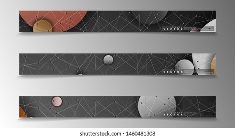 Set Background banner abstract circle pattern. concepts for web banner templates for brochures, etc.