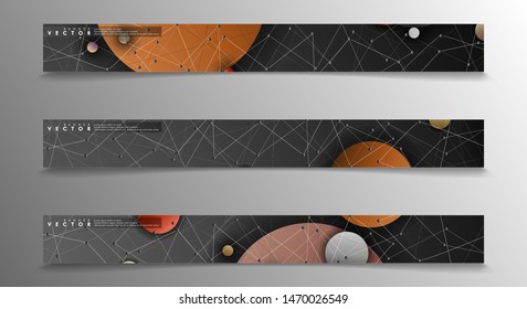 Set Background banner abstract circle pattern. concepts for web banner templates for brochures, etc.