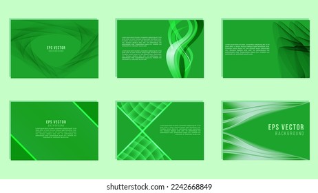 set of background banners. full of colors, bright green gradations