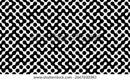 Set of background with black liquid connected circle dots. Metaballs pattern on white. abstract geometric shapes