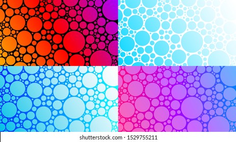 Set Background With A Lot Blue Gradient CIrcles Pattern Bubble