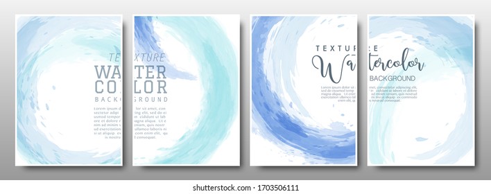 Set of background circle splash stain pastel blue. Vector template used as being an element in the decorative design of banner, cover, poster, card, and brochure.